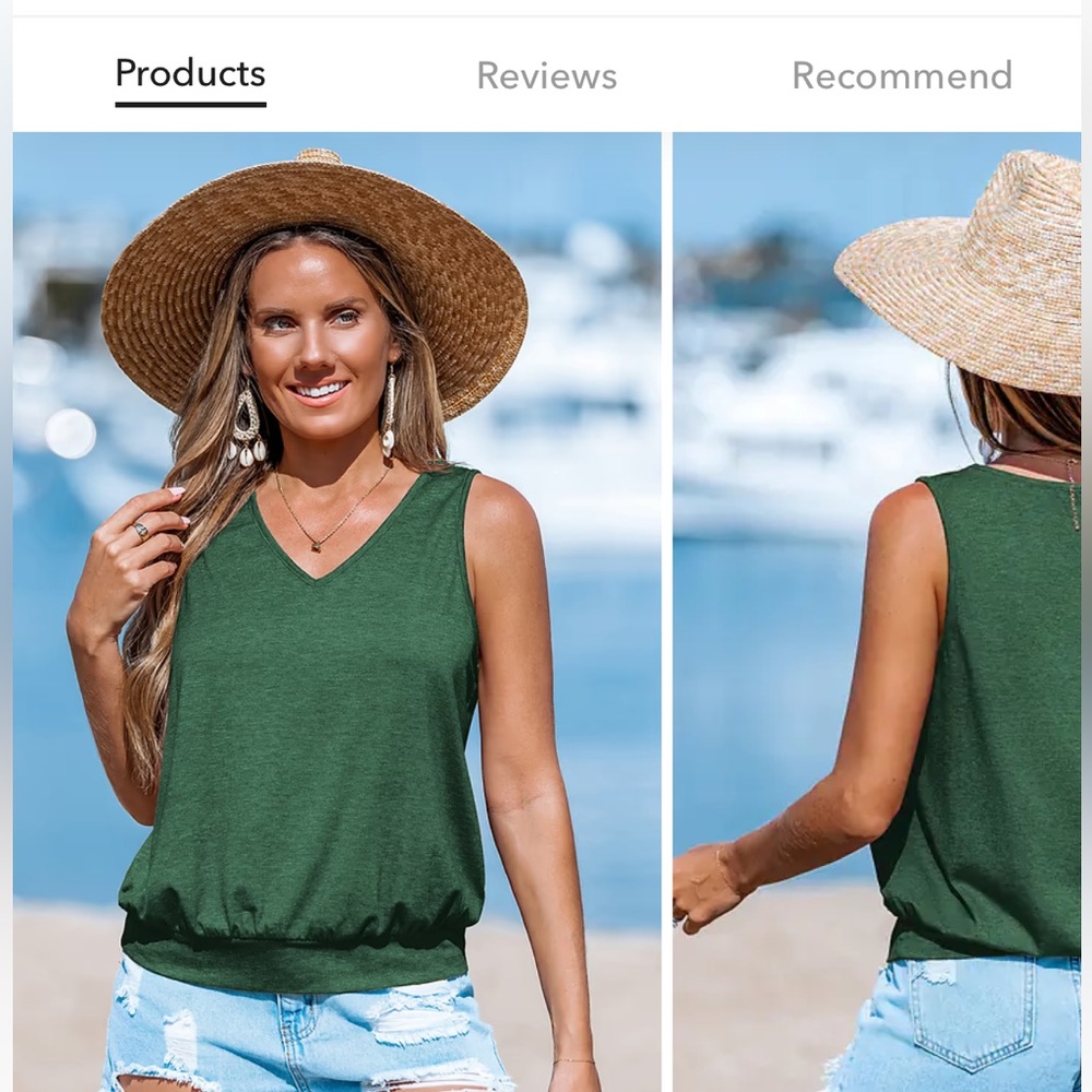 Cupshe Green Tank Top